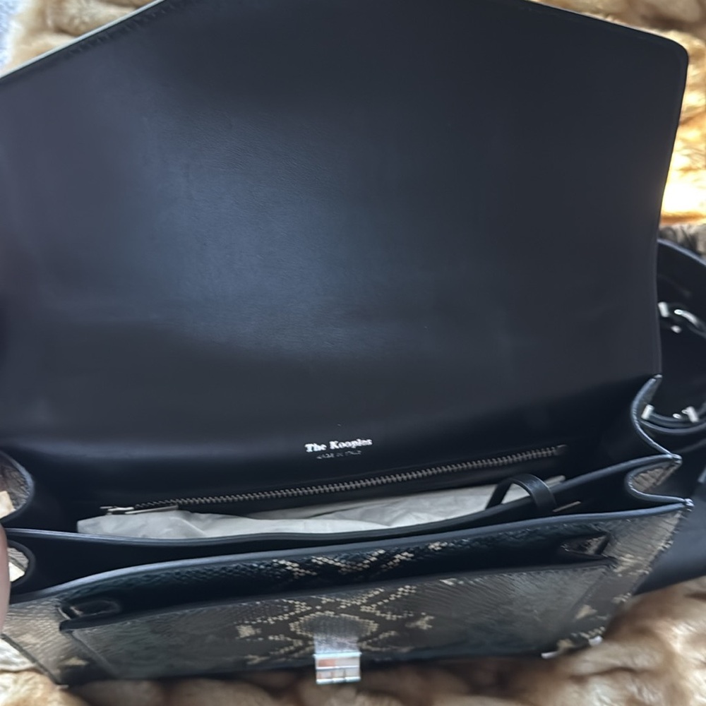 New Kooples Maxi GREEN AND BLACK PYTHON EMILY BAG - Picture 11 of 14